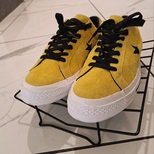 Converse Vintage One Star Ox Yellow Premium Suede Shoes Mens Size 13